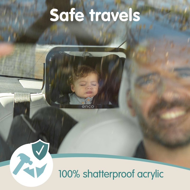 Onco Fixed Headrest Baby Car Mirror - Tesla-Compatible Car Mirror for Baby, 100% Shatterproof & Shake-Proof, Non-Slip with 360° Rotation, Newborn Must Haves - Image 5